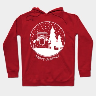 Vintage Austin Seven classic car Christmas snow globe Hoodie